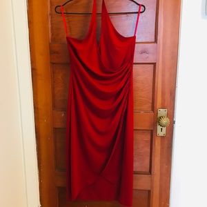 Slinky Red Halter Dress